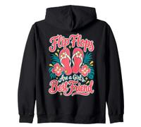 Flip Flops Are a Girl's Best Friend Summer Vacation Zip Hoodie