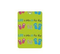 Flip Flops Calligraphy Beach Shoes Printing 10 Pieces Air Freshener Car Hanging Cards Air Freshener Sheets With Rope For Cars Home