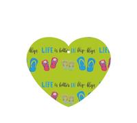 Flip Flops Calligraphy Beach Shoes Printing 10 Pieces Air Freshener Car Hanging Cards Air Freshener Sheets With Rope For Cars Home