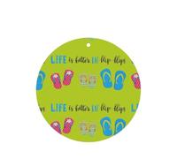 Flip Flops Calligraphy Beach Shoes Printing 10 Pieces Air Freshener Car Hanging Cards Air Freshener Sheets With Rope For Cars Home