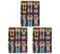 Flip Flops Car Air Freshener, 3 Pcs Square Hanging Air Freshener Cards, Long Lasting Fragrance Scented Cards for Car, Home, Office White-style