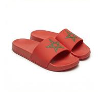 Flip Flops Flag Morocco Morocco Unisex Green Star EVA Open Shovel Lightweight Comfortable Non-Slip Waterproof Cushioned Sole for Pool Beach Shower Bath, Spain, 7 UK