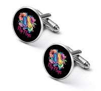 Flip Flops Flowers Mens Cufflinks Metal Shirt Cuff Links Tuxedo Studs Accessories for Business Wedding