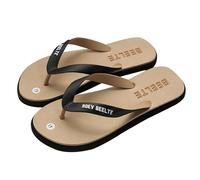 Flip Flops for Men Size 6 Summer New Men's Non Slip Beach Sandals Personalized Outdoor Flip Flops Sandals Indoor Outdoor (Brown, 6)