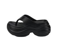 Flip Flops for Women House Slippers Sandals Non Slip Casual Slippers Shower Beach Pool Bathroom Slippers for Indoor & Outdoor Holiday Summer Vocation (Black, 4)