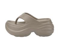 Flip Flops for Women House Slippers Sandals Non Slip Casual Slippers Shower Beach Pool Bathroom Slippers for Indoor & Outdoor Holiday Summer Vocation (Khaki, 6)