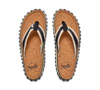 Gumbies Corker Flip-Flops | Unisex Cork Footbed Sandals with Recycled Rubber Sole & Cotton Canvas Straps | Lightweight, Durable & Comfortable Casual Summer Footwear | Black | EU 45