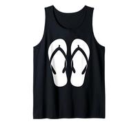 Flip Flops Minimalist Sandal Icon Tropical Vacation Pool Art Tank Top