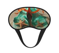 Flip-Flops On A Sandy Beach Sleep Mask Soft Comfortable Eye Mask with Adjustable Strapblackout Eye Sleep Shade Cover for Women Girls Men Travel Yoga Nap Shift Work