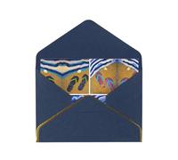 Flip Flops Pearl Paper Greeting Card With Envelope Gold Trimmed Wedding Party Christmas Invitation