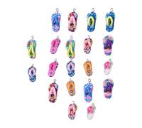 Flip-flops Pendant Charms with Softer Clay Material Polymer Clay 30pcs Adorable Tropical Style Accessories in Summer Color for Jewelry Making for DIY Necklace and Bracelet