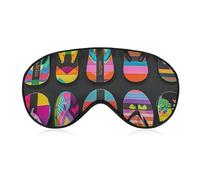 Flip Flops Sleep Mask with Adjustable Strap, Breathable Sleep Masks for Women Men, Soft Eye Mask for Side Sleepers, Travel, Office Nap, Airplane & Blocking Light