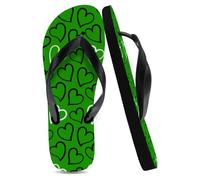 Flip Flops Slippers Unisex Womens Flip Flops Black, Cute Valentines Hearts Beach Slippers Women Soft Sole Slides Friendship Gifts for Women Birthday Gifts for Mum, Size L