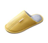 Flip Flops Terry Thermal Slippers for Home Winter Shoes Leisure Slippers Heel 39, Yellow, 6 UK