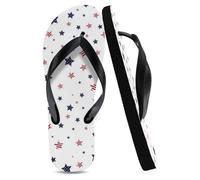 Flip Flops Unisex Flip Flops for Men Black, Red Blue Flag Stars Beach Slippers Women Soft Sole Slides Teenage Girls Gifts Dad Gifts, Size XL