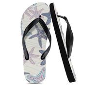 Flip-Flops Unisex Men's Flip Flops Black, Blue Red Stars Bathroom Shower Sandals Lightweight Summer Sandals Boyfriend Gifts Gifts for Dad, Size M