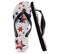 Flip Flops Unisex Mens Flip Flops Black, Geometric Decorative Stars Pool Sliders Mens Flat Sole Sandals Friendship Gifts for Women Valentines Gifts for Her, Size S