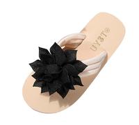 Flip Flops Women Floral Open Toe Soft Thick-Soled Candy-Colored Slippers Summer Comfortable Slippers Plus Size Flip Flops Flat Thong Sandals Platform Sandals Outdoor Beach Sliders UK Size 3.5-7