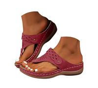 Flip Flops Women Shoes Summer Woman Flip Flops Women Beach Sandal Platform Sandals Single Strap Thick Sole Vintage Style Quick Dry Wear-Resistant Lightweight No Rubbing Classic, red, 5 UK