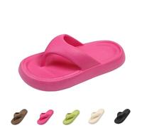 Flip Flops Women's Elegant Platform Toe Sandals Non-Slip Bathing Shoes Lightweight Waterproof Beach Shoes Open Front Slippers Trendy Slippers with Thick Sole Comfortable Platform Shoes, hot pink, 8 UK