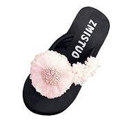 Flip Flops Women's Glitter Comfortable Slippers Women's Summer Flat Slippers Open Women's Shoe Non-Slip Beach Shoes Casual Flat Slippers Spring Fashion Sandals House Slippers Shower Shoes, pink, 8 UK