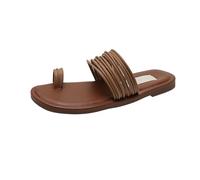 Flip Flops Women's Toe Separator Platform Sandals Summer Beach Slippers Women Flat Comfort Foot Bed Yoga Arch Slippers Non-Slip Lightweight Classic Fashionable Slippers, coffee, 5 UK