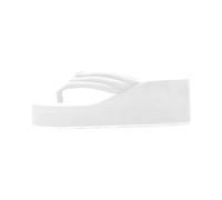 Flip Flops Women's Toe Separator Toe Post Sandals Wedge Heel Platform Mules with Super Soft Platform Sole Summer Sandals Bathing Sandals Mules Platform Sandals Slippers Platform Beach Shoes, White, 7