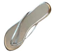 Flip Flops Women's Toe Separator with Arch Support PU Leather Slippers Summer Lightweight Flat Soft Slippers Casual Comfortable Slippers Beach Shoes for Holidays Beach & Leisure Everyday, silver, 7 UK