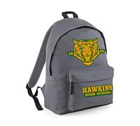 Flip Hawkins Tigers High School Backpack Rucksack Bag Charcoal Grey