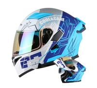 Flip Helmets Night Vision Lightweight Motorbike Modular Helmet Removable Lining DOT Ventilation Noise Reduction ABS Men and Women Four Seasons M/57-58cm