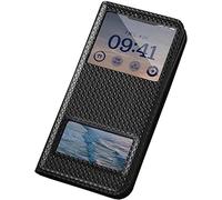 Flip Holster for Apple iPhone 14 Pro Case 6.1 inch 2022, Premium Leather Folio Kickstand Phone Cover, Can Answer Calls Quickly (Color : Svart)