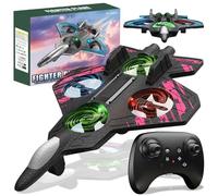 Flip Jet Pro RC Plane - Foam Remote Control Jet Airplane with Lights, Skyriders RC Fighter Jet Plane Toy Gifts for Kids Boy Beginners Adults, Jets Drone with 360° Flips, Gyro Stabilizer,3-Speed Modes