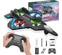 Flip Jet Pro Toy Plane,Foam Remote Control Airplane,Launcher with Automatic Flip & LED Lights,360° Flip,Gyro Stabilize Systems,Easy-Use,Outdoor Garden Park Toys for Boys & Girls Age 6-12 (Blue)