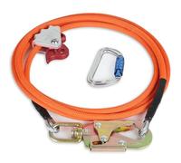 Flip Line Kit Steel Core, Triple Lock, Swivel Snap & Rope Grab Adjuster | Designed for close-range fall protection, climbing gear offered in orange