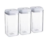 Flip Lock Plastic Food Storage Containers 1.2 Litre Pack of 6 Argon Tableware White One Size