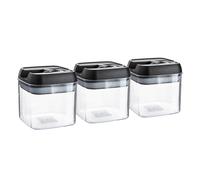 Flip Lock Plastic Food Storage Containers 500ml Pack of 9 Argon Tableware Black One Size