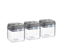 Flip Lock Plastic Food Storage Containers 500ml Pack of 9 Argon Tableware Grey One Size