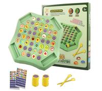 Flip Match Board Game, 52pcs Flip Chess Memory Game, Memory Checkerboard Over Card Board, Creative Double Cartoon Pattern Matching Game for Kids & Adults (Fruit)