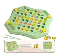 Flip Match Board Game, 54pcs Flip Chesses Memory Game, Memory Checkerboard Over Card Board, Double Cartoon Pattern Matching Memories Game, Suitable for 2-4 Players