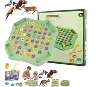 Flip Match Board Game, DIY Creative Chess Board for Kids, Memory Matching Game with 54Pcs Double-Sided Cartoon Patterns, Fun Puzzle Strategy Toy Gift for Boys & Girls (Animals #1)