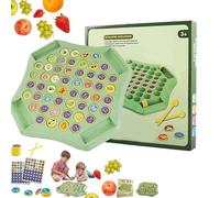 Flip Match Board Game, DIY Creative Chess Board for Kids, Memory Matching Game with 54Pcs Double-Sided Cartoon Patterns, Fun Puzzle Strategy Toy Gift for Boys & Girls (Fruits #1)