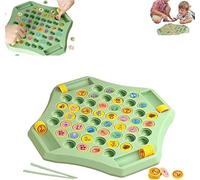 Flip Match Board Game - Easy Matching Chess Board Game, Flip Chess Memory Chess Game, with 58 Round and 2 Turning Pens, Flips Ches-s Memory Game Suitable for Adults and Children (Animals)