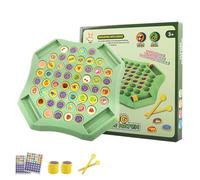 Flip Match Board Game, Flip Chess Memory Game,Memory Chess Over Card Board Toy, Creative Double Cartoon Pattern Matching Game，Fruit and Animal Flips Board Games for 2-4 Players Kids & Adults (Fruits)