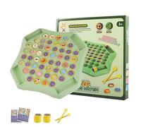 Flip Match Board Game, Flip Chess Memory Game,Memory Chess Over Card Board Toy, Creative Double Cartoon Pattern Matching Game,Fruit and Animal Flips Board Games for 2-4 Players Kids & Adults (Animals)