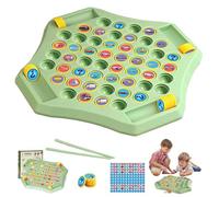 Flip Match Board Game,Memory Checkerboard Over Card Board,52PCS Fruit and Animal Flip Board Game,Flip Match Memory Chess Game,Cartoon Pattern Matching Memories Game for 2-4 Players