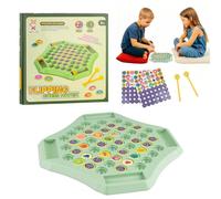 Flip Match Board Game - Memory Fun Chess Board for Kids, Double Cartoon Pattern, Flip Matching Game, Children Memory Chess Games 2-4 Player, Interactive Educational Toy for Children (Fruit)