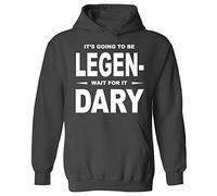Flip Mens Legendary Legen Wait for It Dary HIMYM Pullover Hoodie Charcoal Grey (M)