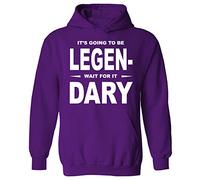 Flip Mens Legendary Legen Wait for It Dary HIMYM Pullover Hoodie Purple (XL)