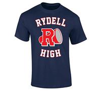 Flip Mens Rydell High School Logo Grease Costume T-Shirt Navy Blue (M)