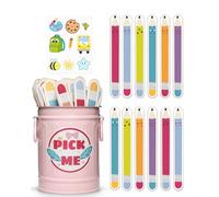 Flip Name Sticks with Metal Box and Sticker, 36Pcs Talking Flip Name Sticks for Classroom Management, Teacher Essentials Student Educational and Learning Activities (Pencil)